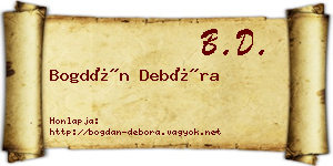 Bogdán Debóra névjegykártya